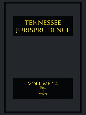 cover image of Tennessee Jurisprudence